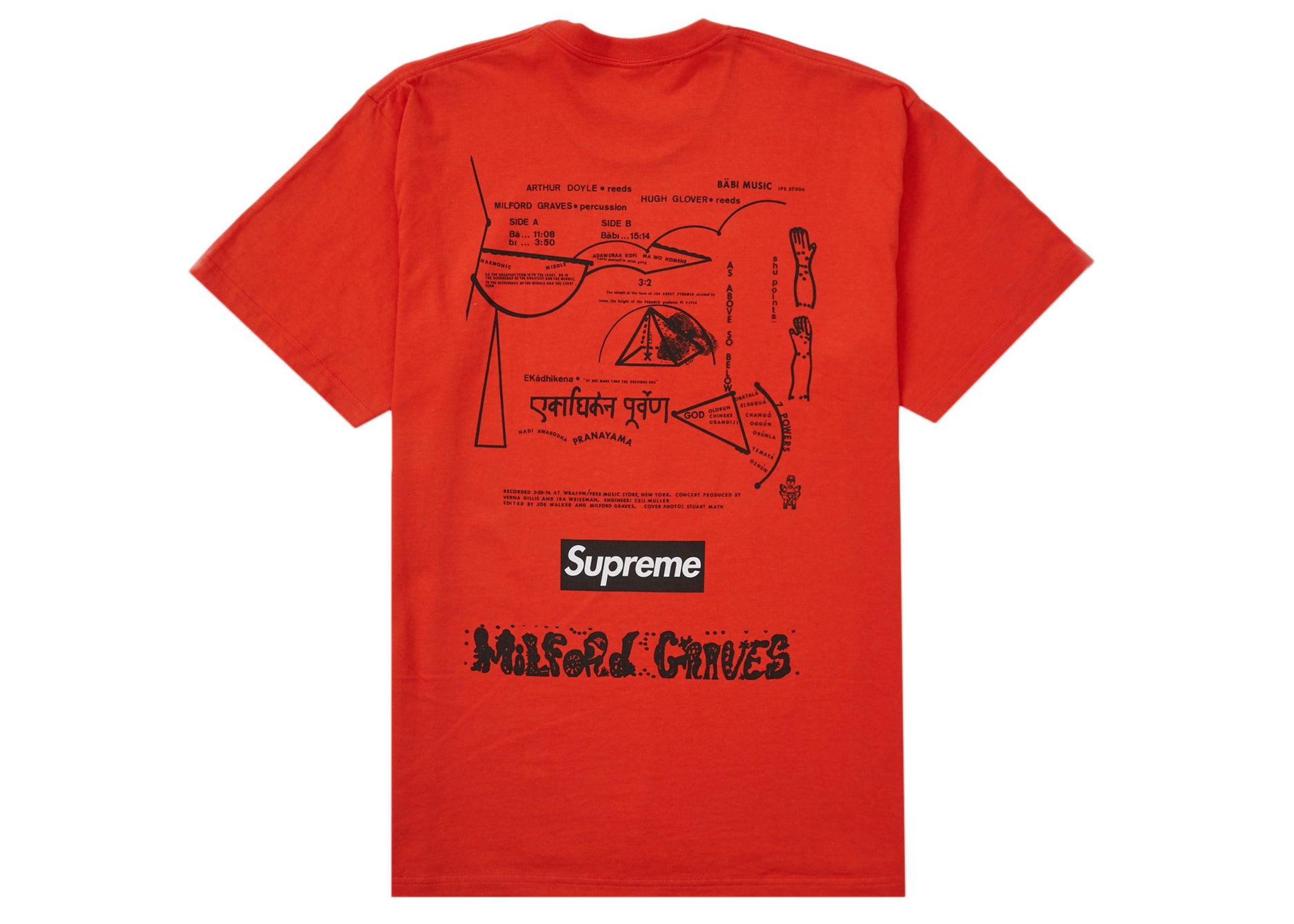 SUPREME MILFORD GRAVES TEE RED