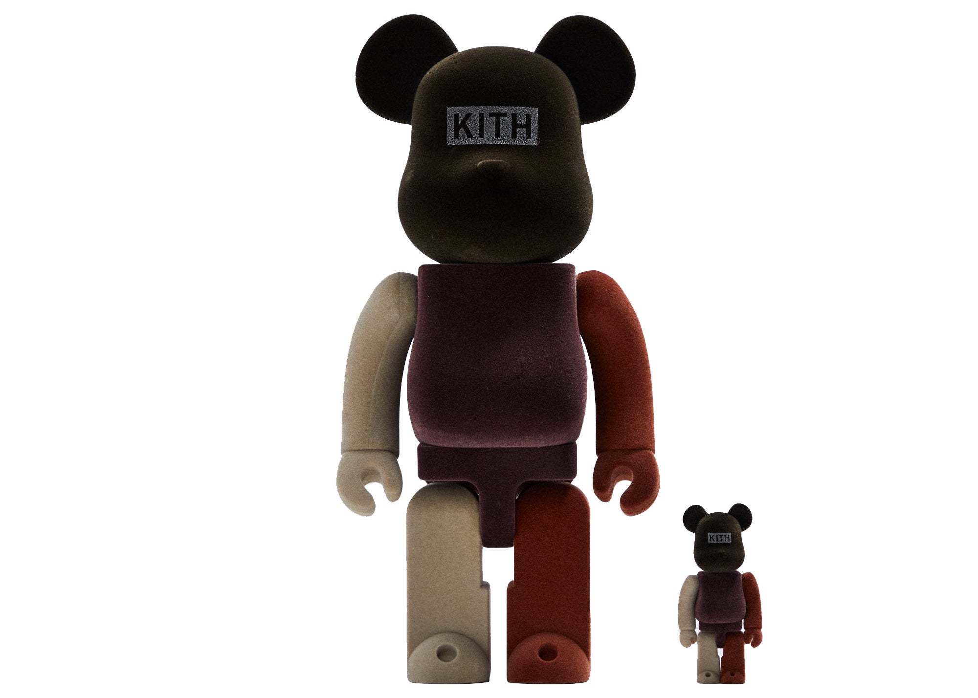 BEARBRICK X KITH MONDAY PROGRAM VOL. 3 100% & 400% SET FLOCKED